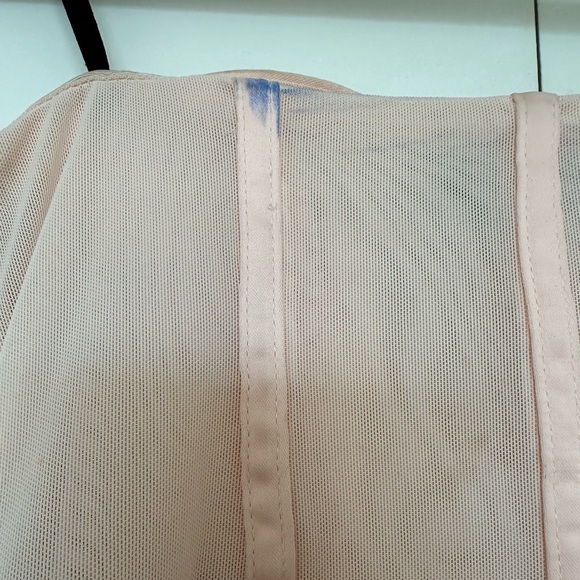 Bebe gold and peach sequin and feather dress - Picture 3 of 6